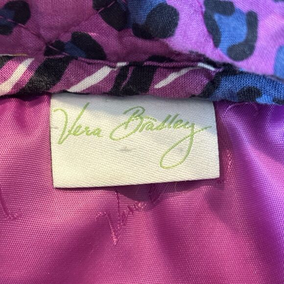 VERA BRADLEY Fall 2014 African Violet Large Quilted Campus Backpack 15.x11.5x6.5 - Picture 11 of 12